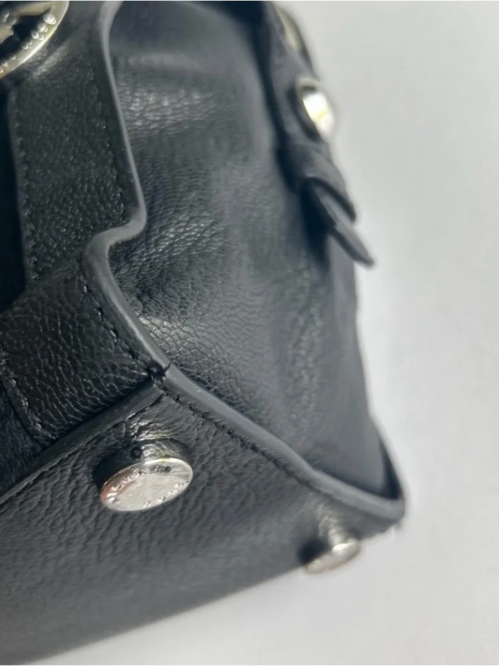 Michael Kors Black Genuine Leather Real Fur Tote - Picture 8 of 15